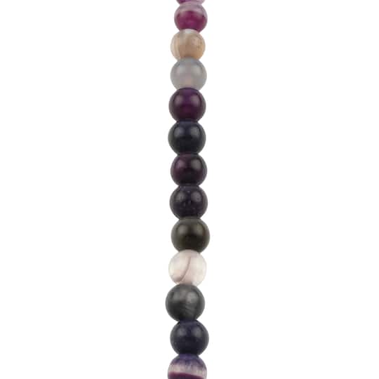 Purple Agate Round Beads by Bead Landing™